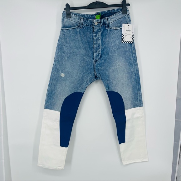 Sandrine Rose x Free Patchwork People Cargo Jeans NWT Size 28 - Picture 3 of 10